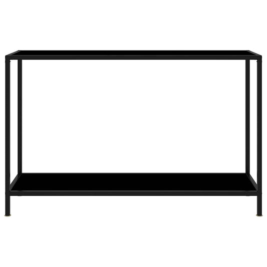 322840 vidaXL Console Table Black 120x35x75 cm Tempered Glass