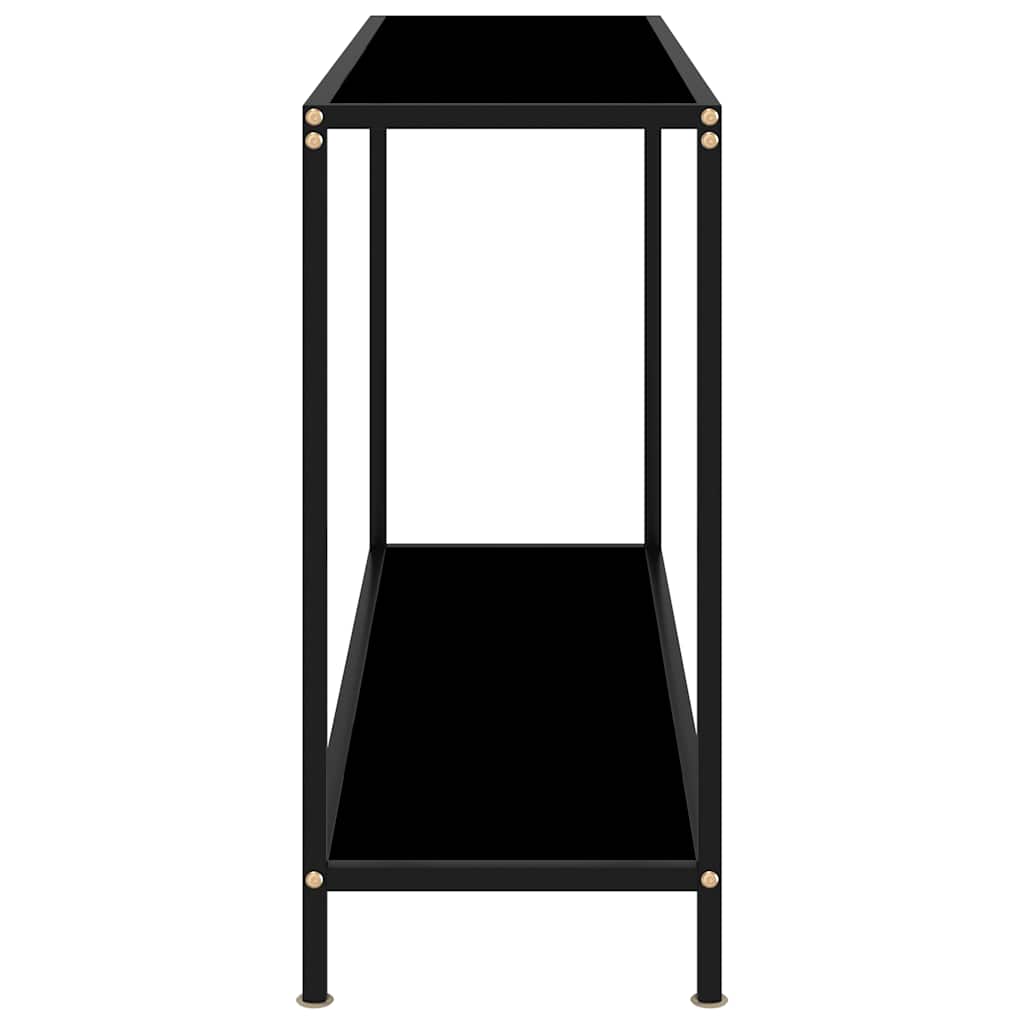322840 vidaXL Console Table Black 120x35x75 cm Tempered Glass