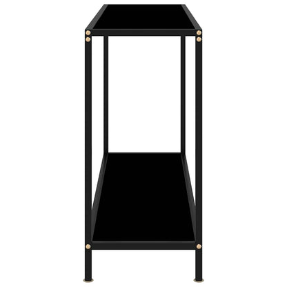 322840 vidaXL Console Table Black 120x35x75 cm Tempered Glass