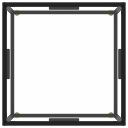 Coffee Table Black with Tempered Glass 60x60x35 cm