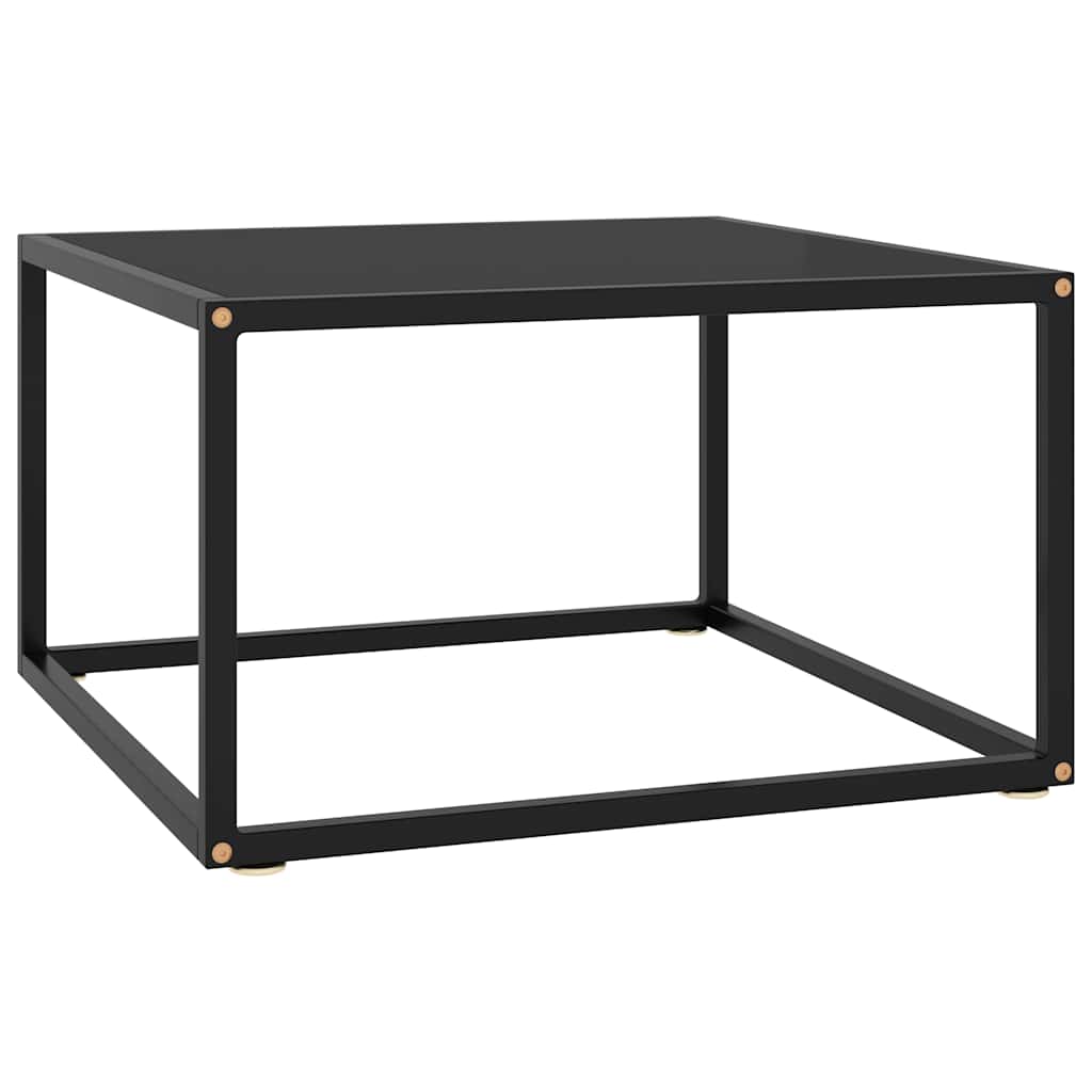 Coffee Table | Black | Tempered glass | 60x60x35 cm | Durable