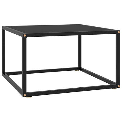 Coffee Table | Black | Tempered glass | 60x60x35 cm | Durable