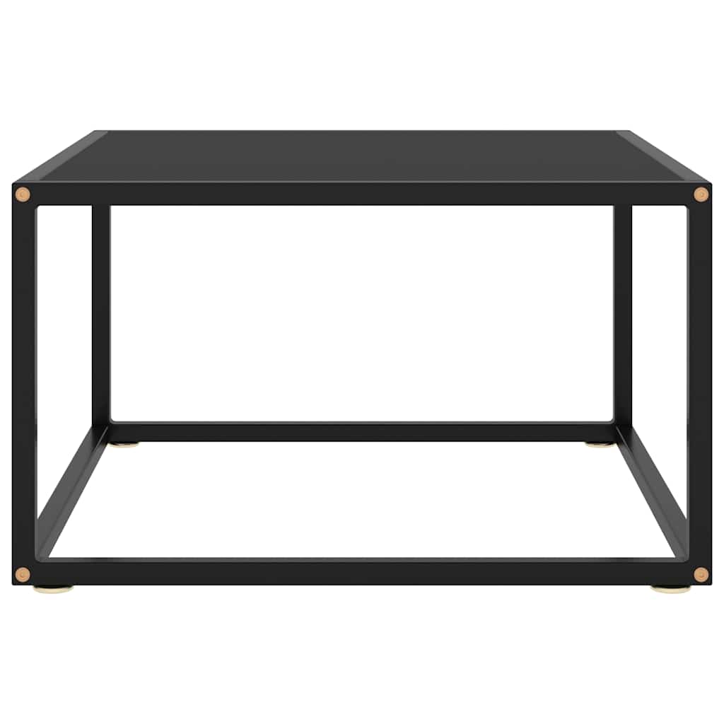 Coffee Table | Black | Tempered glass | 60x60x35 cm | Durable