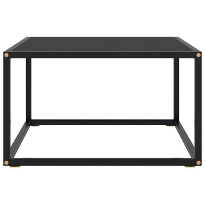 Coffee Table | Black | Tempered glass | 60x60x35 cm | Durable