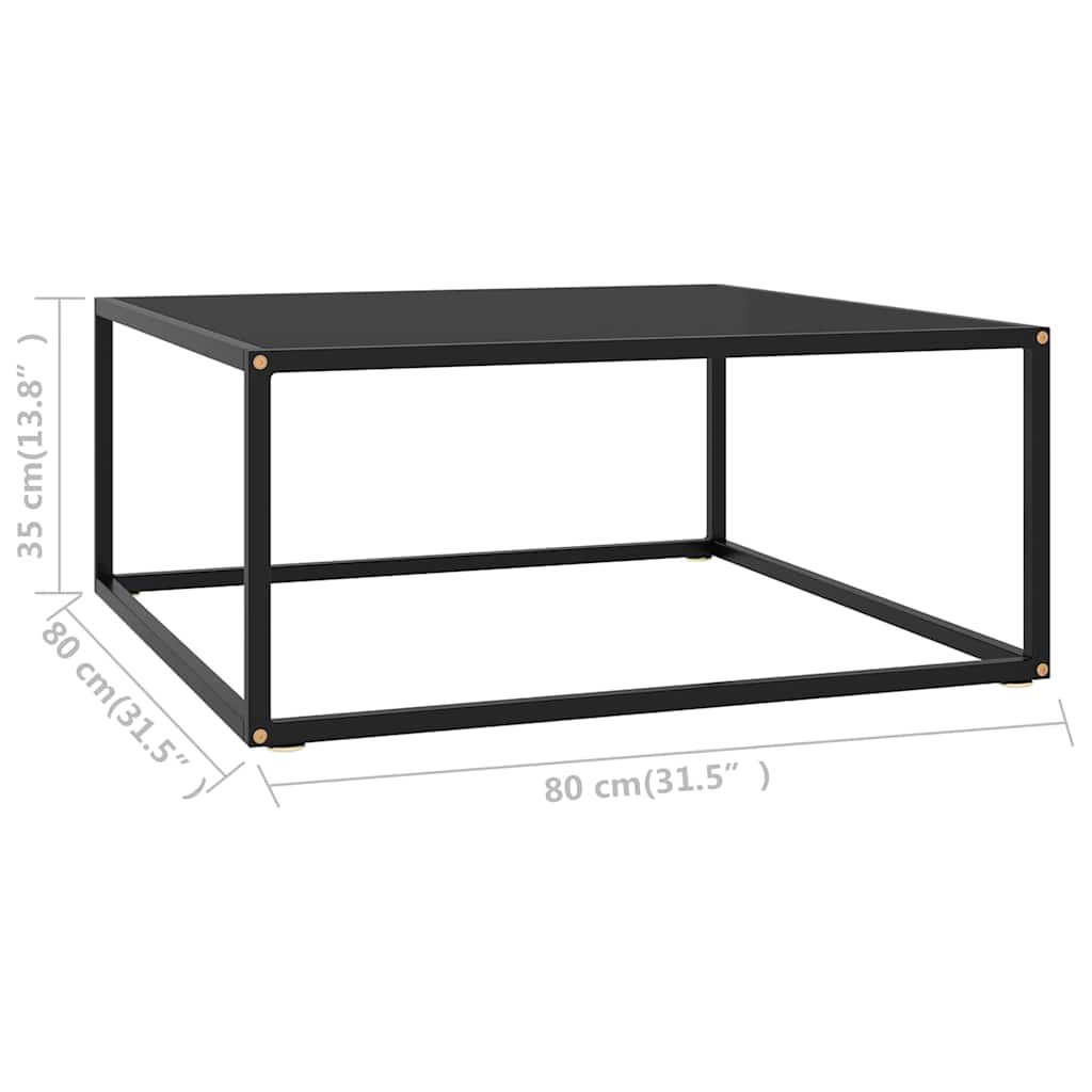 Coffee Table | Black | Tempered glass, powder-coated steel