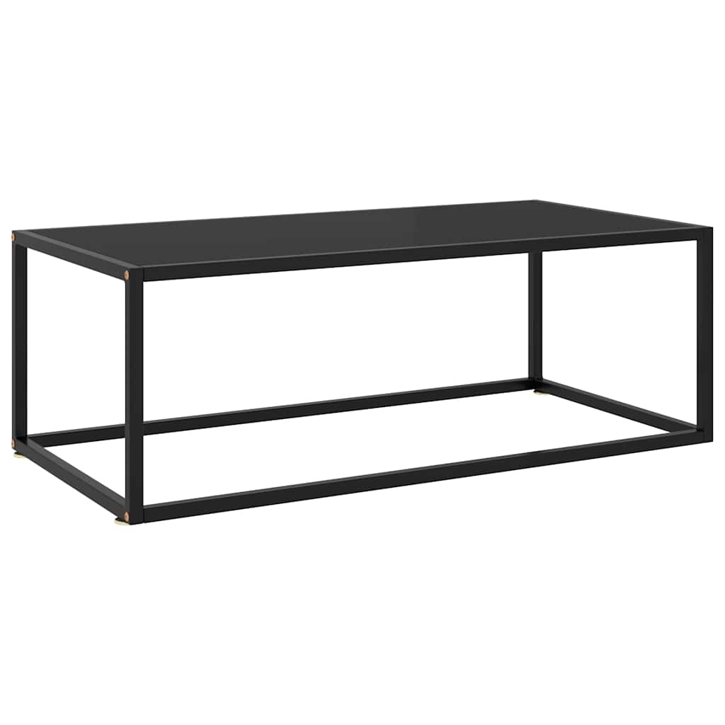 Coffee Table | Black | Tempered Glass, Powder-Coated Steel | Medium