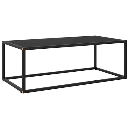 Coffee Table | Black | Tempered Glass, Powder-Coated Steel | Medium