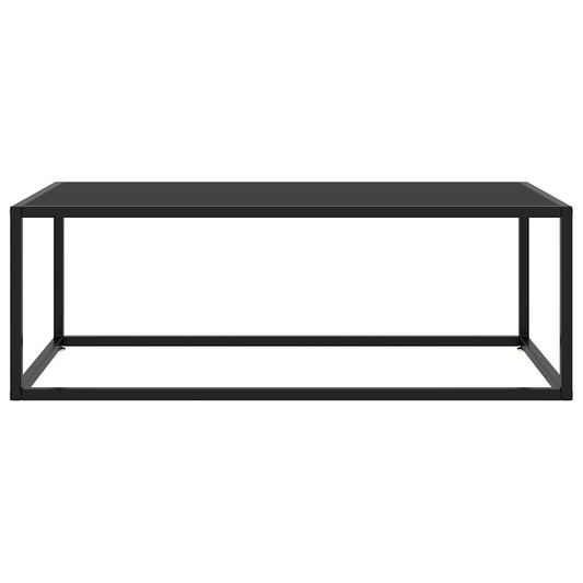 Coffee Table Black with Black Glass 100x50x35 cm