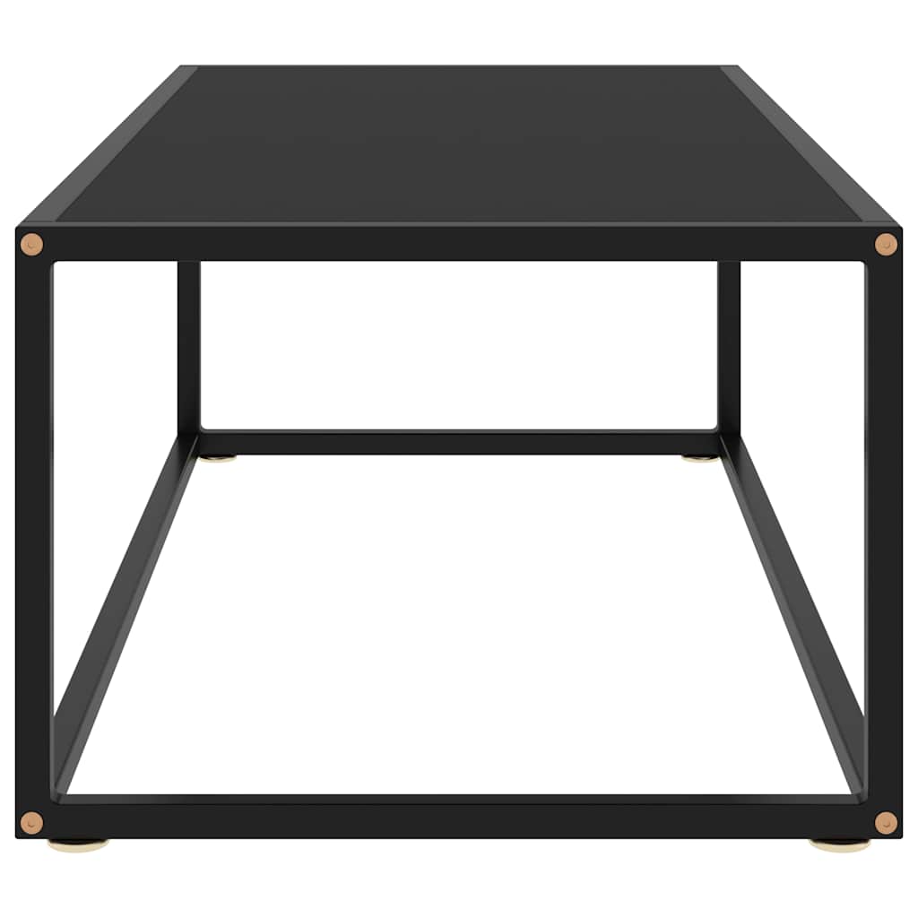 Coffee Table | Black | Tempered Glass, Powder-Coated Steel | Medium