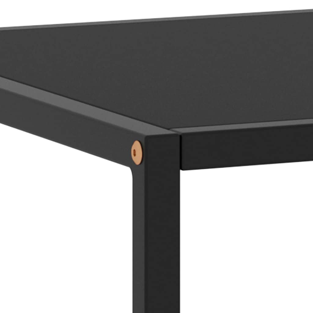 Coffee Table | Black | Tempered Glass, Powder-Coated Steel | Medium