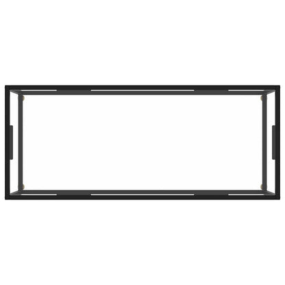 Coffee Table Black with Tempered Glass 120x60x35 cm