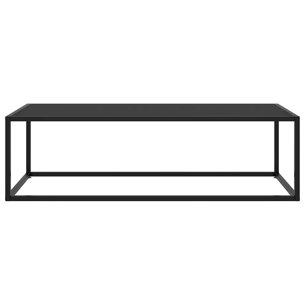 Coffee Table Black with Black Glass 120x60x35 cm