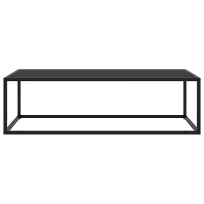 Coffee Table Black with Black Glass 120x60x35 cm