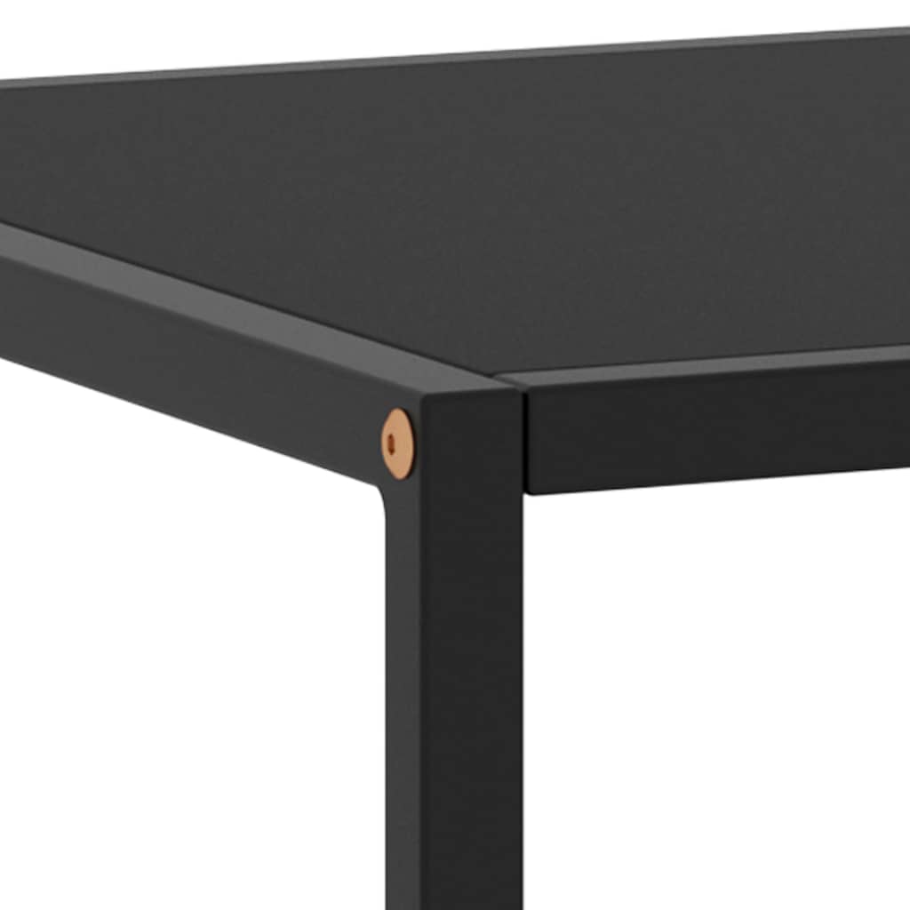 Coffee Table Black with Black Glass 120x60x35 cm