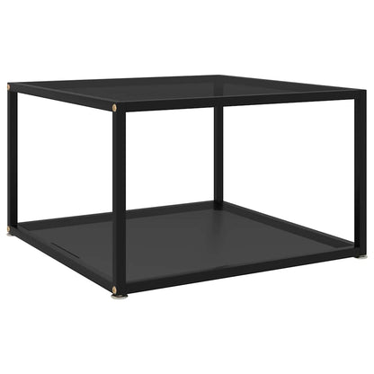 Coffee Table | Black | Tempered glass, powder-coated steel | 60x60 cm