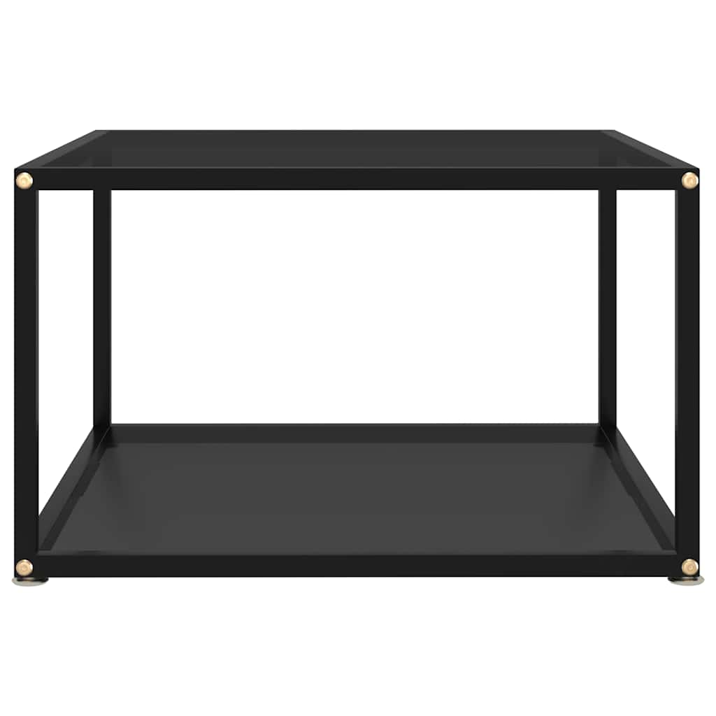 Coffee Table | Black | Tempered glass, powder-coated steel | 60x60 cm