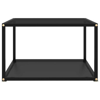 Coffee Table | Black | Tempered glass, powder-coated steel | 60x60 cm