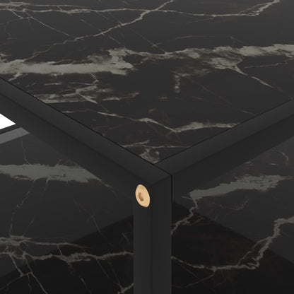 Coffee Table Black 80x80x35 cm Tempered Glass