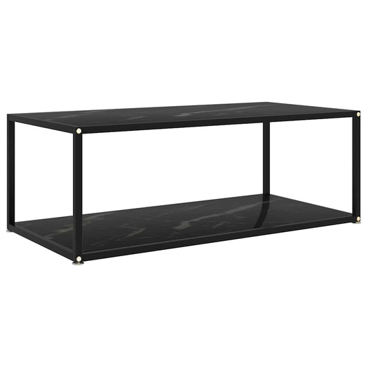 Coffee Table | Black | Tempered glass, powder-coated steel | Medium
