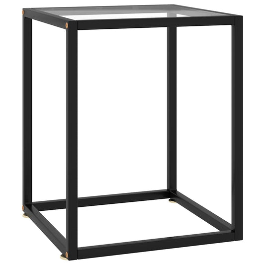 Coffee Table | Black | Tempered Glass | 40x40x50 cm | Modern