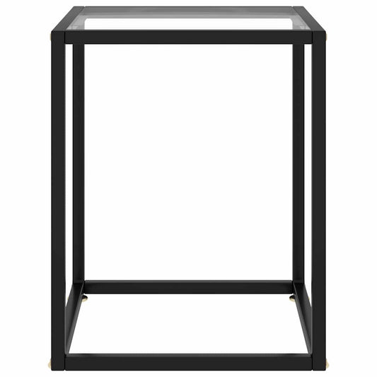 Coffee Table | Black | Tempered Glass | 40x40x50 cm | Modern