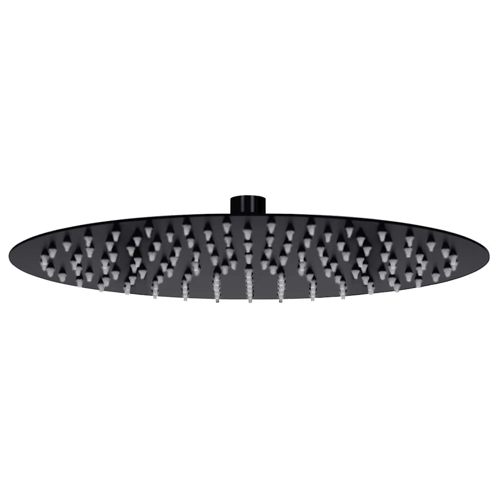 Rain Shower Head Stainless Steel 30 cm Round Black