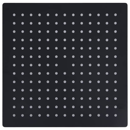 Rain Shower Head Stainless Steel 30x30 cm Square Black