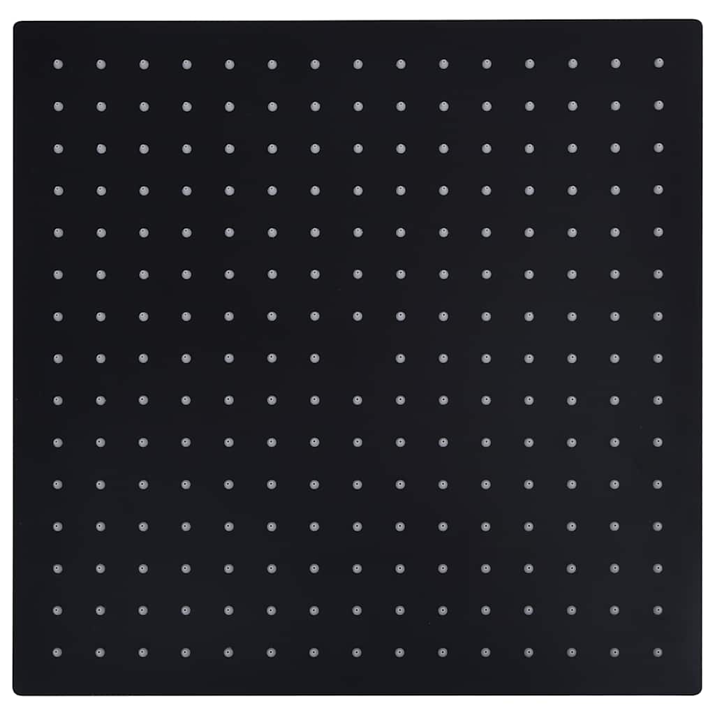 Rain Shower Head Stainless Steel 40x40 cm Square Black