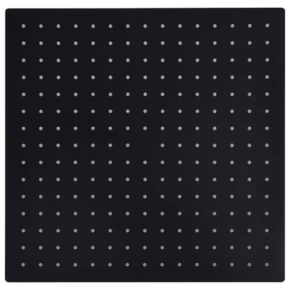 Rain Shower Head Stainless Steel 40x40 cm Square Black