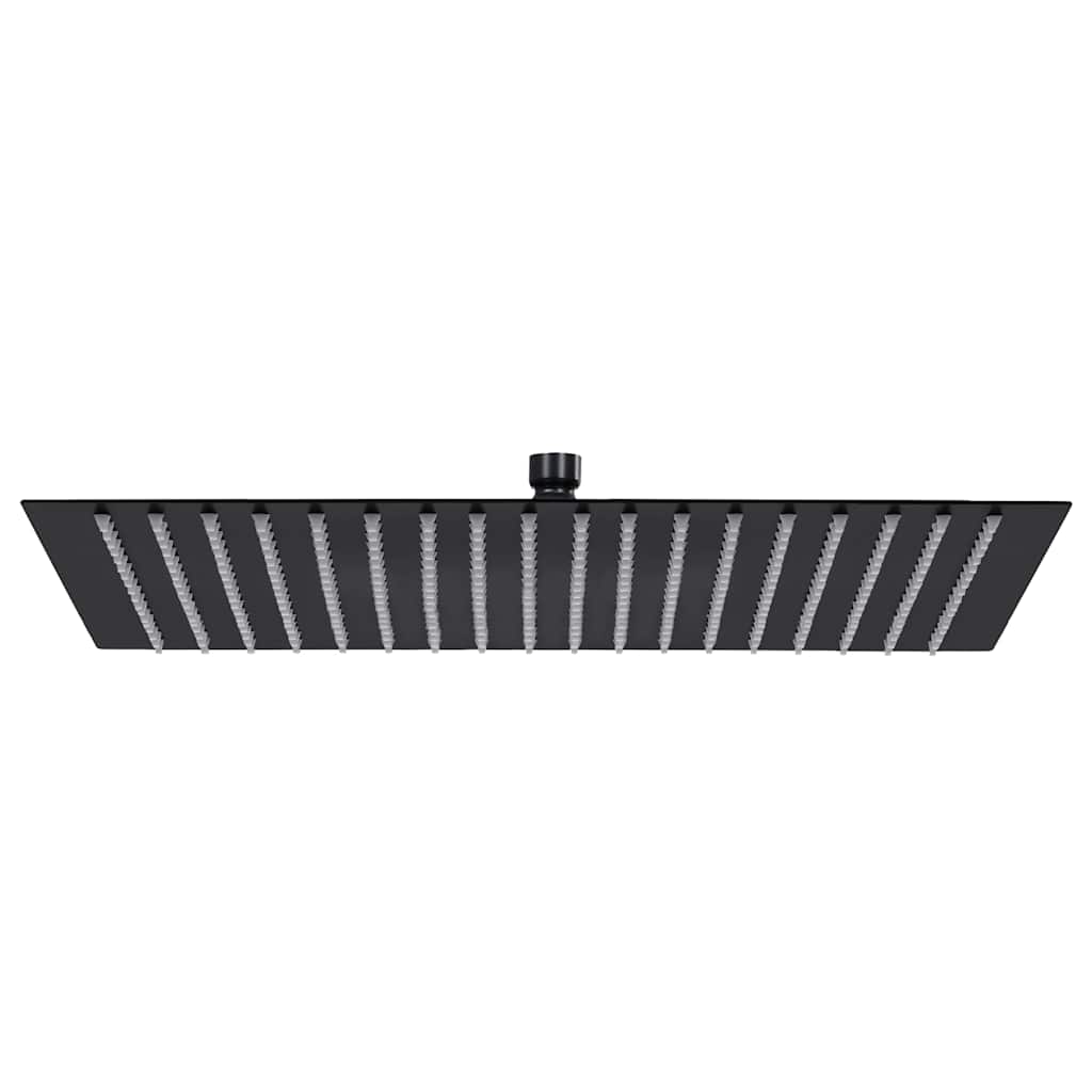 Rain Shower Head Stainless Steel 50x50 cm Square Black
