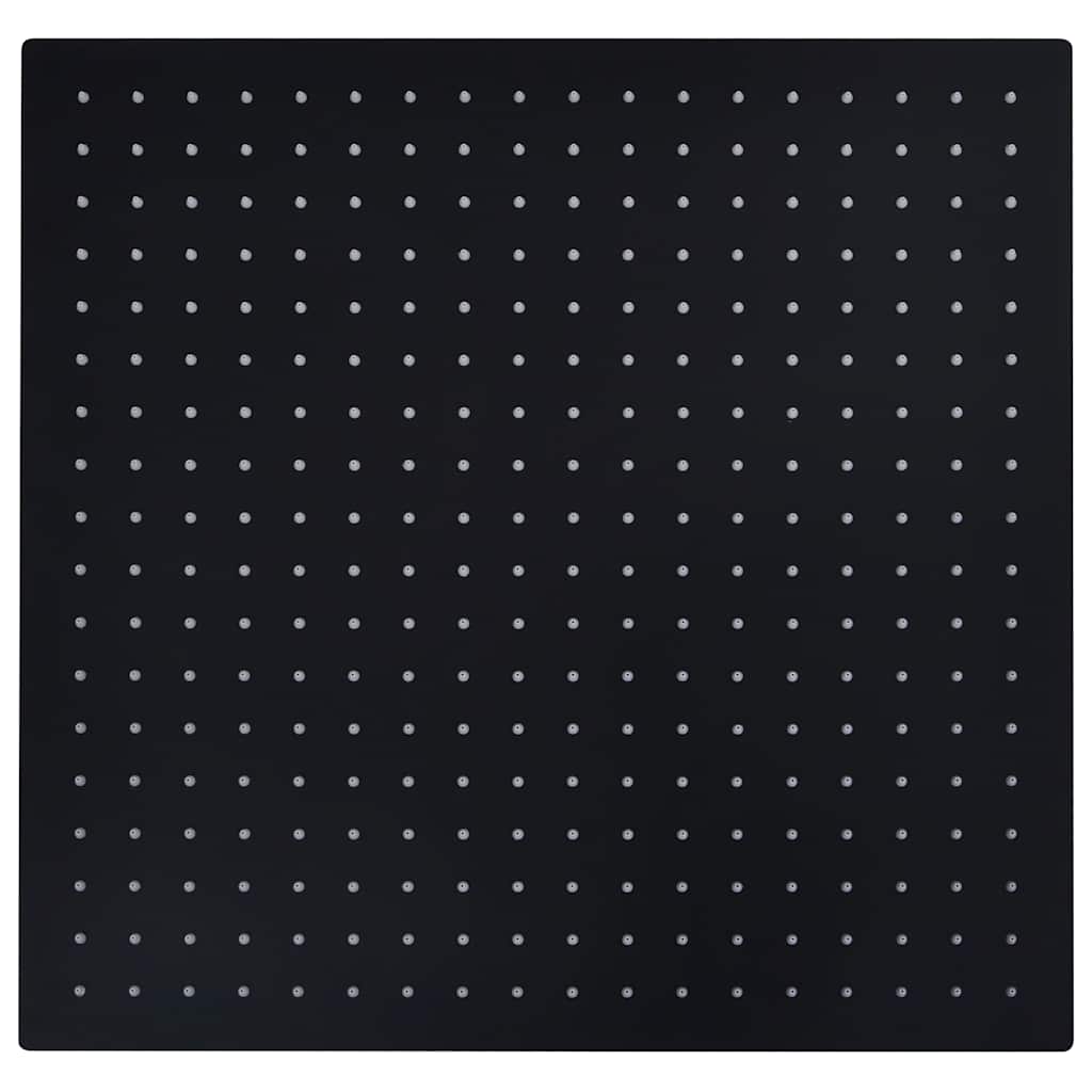Rain Shower Head Stainless Steel 50x50 cm Square Black