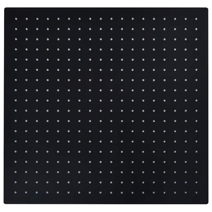 Rain Shower Head Stainless Steel 50x50 cm Square Black