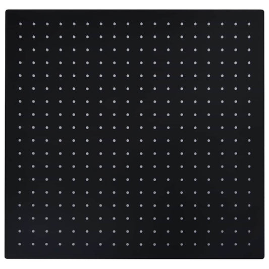 Rain Shower Head Stainless Steel 50x50 cm Square Black