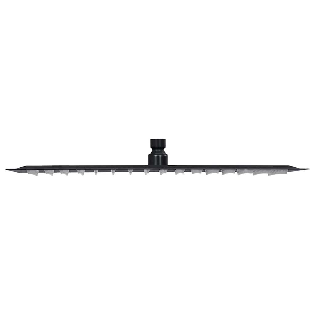 Rain Shower Head Stainless Steel 40x30 cm Rectangular Black