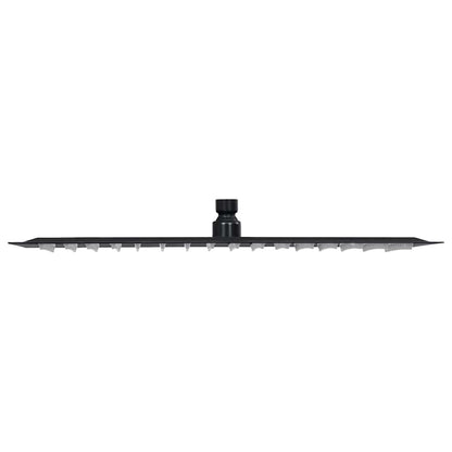 Rain Shower Head Stainless Steel 40x30 cm Rectangular Black