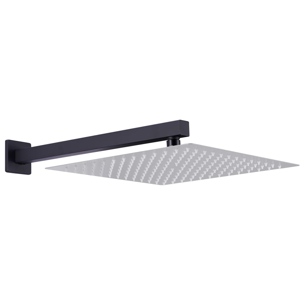 Shower Support Arm Square Stainless Steel 201 Black 30 cm