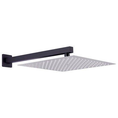 Shower Support Arm Square Stainless Steel 201 Black 30 cm