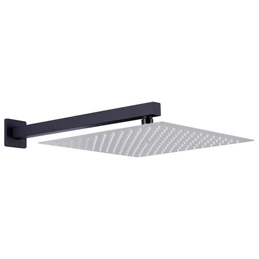 Shower Support Arm Square Stainless Steel 201 Black 30 cm