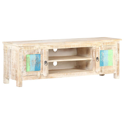 TV Cabinet 120x30x40 cm Rough Acacia Wood