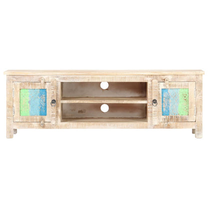 TV Cabinet 120x30x40 cm Rough Acacia Wood