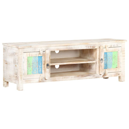 TV Cabinet 120x30x40 cm Rough Acacia Wood