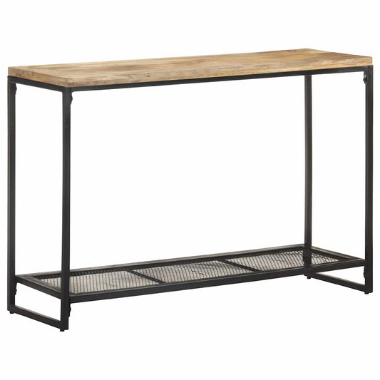 Console Table | Natural Wood, Black | Solid Mango Wood, Iron