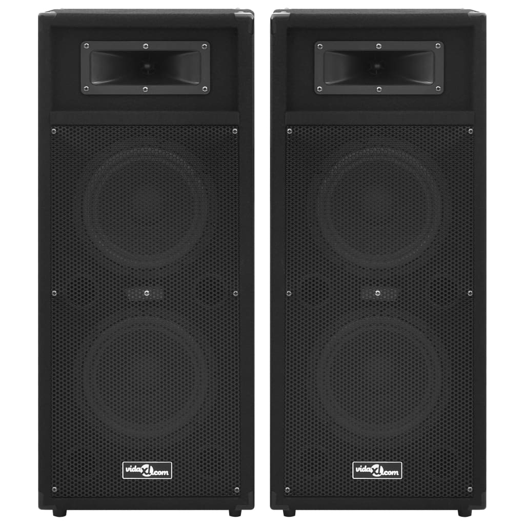 Professional Passive Hifi Stage Speakers 2 pcs 1000 W Black