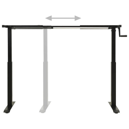 Stand Up Desk Frame Black Powder-coated carbon steel