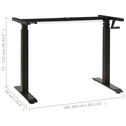 Stand Up Desk Frame Black Powder-coated carbon steel