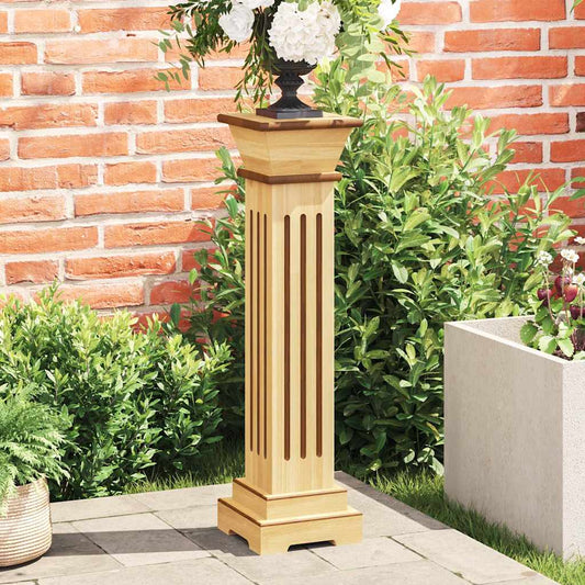 Plant Stand | Light Wood | MDF | 17x17x66 cm | Plant Stand | Square