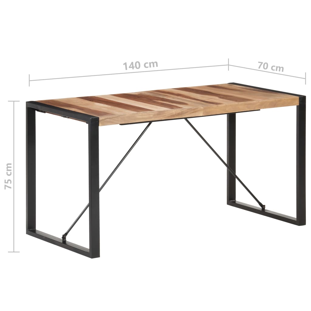 Dining Table 140x70x75 cm Solid Wood