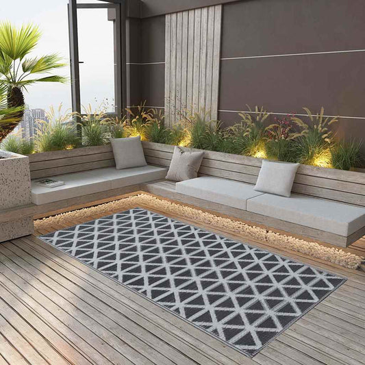 Outdoor Carpet | Black | Polypropylene (PP) | 120 x 180 cm |  Durable