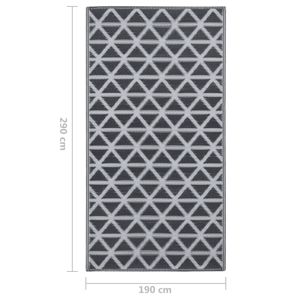 Outdoor Carpet ARAKIL Black 190x290 cm PP