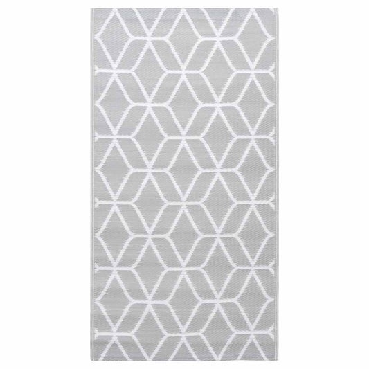 Outdoor Carpet | Grey | Polypropylene | 190 cm x 290 cm | Pattern